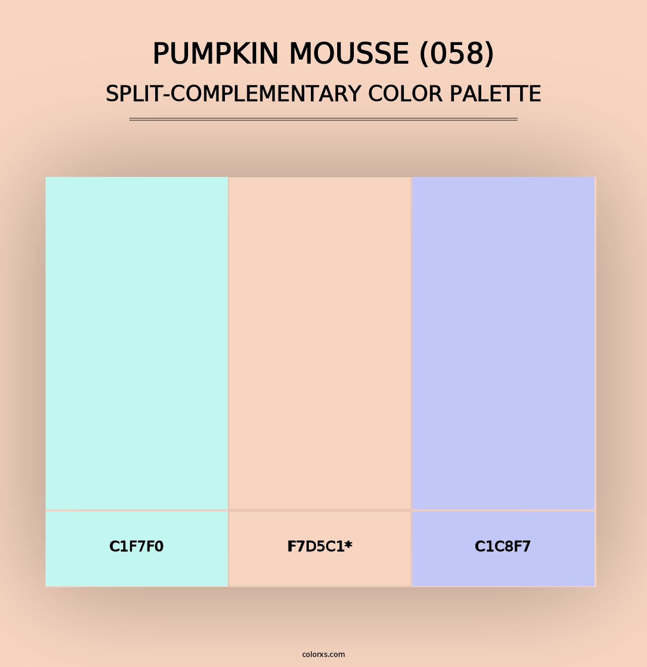 Pumpkin Mousse (058) - Split-Complementary Color Palette