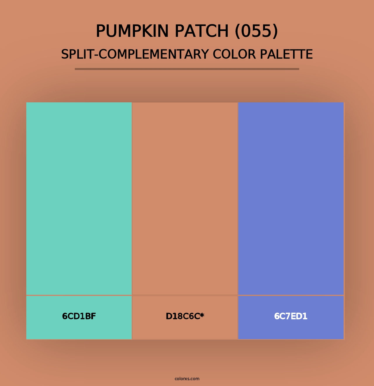 Pumpkin Patch (055) - Split-Complementary Color Palette