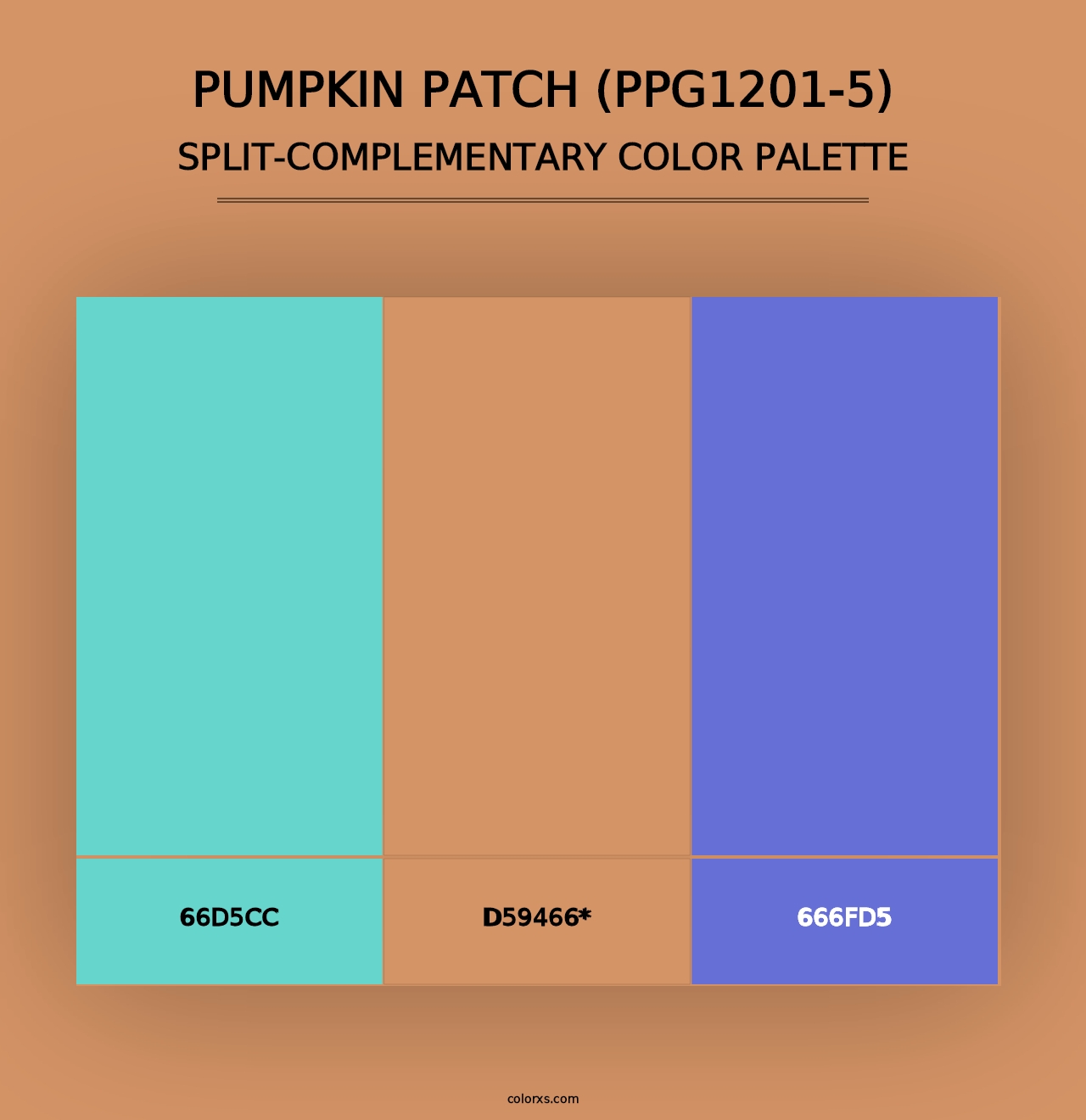 Pumpkin Patch (PPG1201-5) - Split-Complementary Color Palette