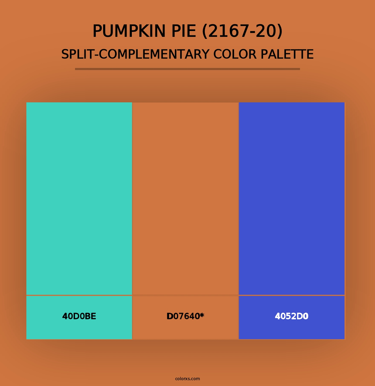 Pumpkin Pie (2167-20) - Split-Complementary Color Palette