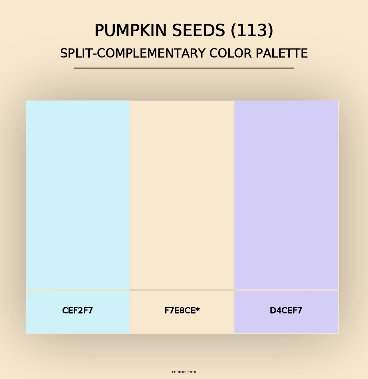 Pumpkin Seeds (113) - Split-Complementary Color Palette