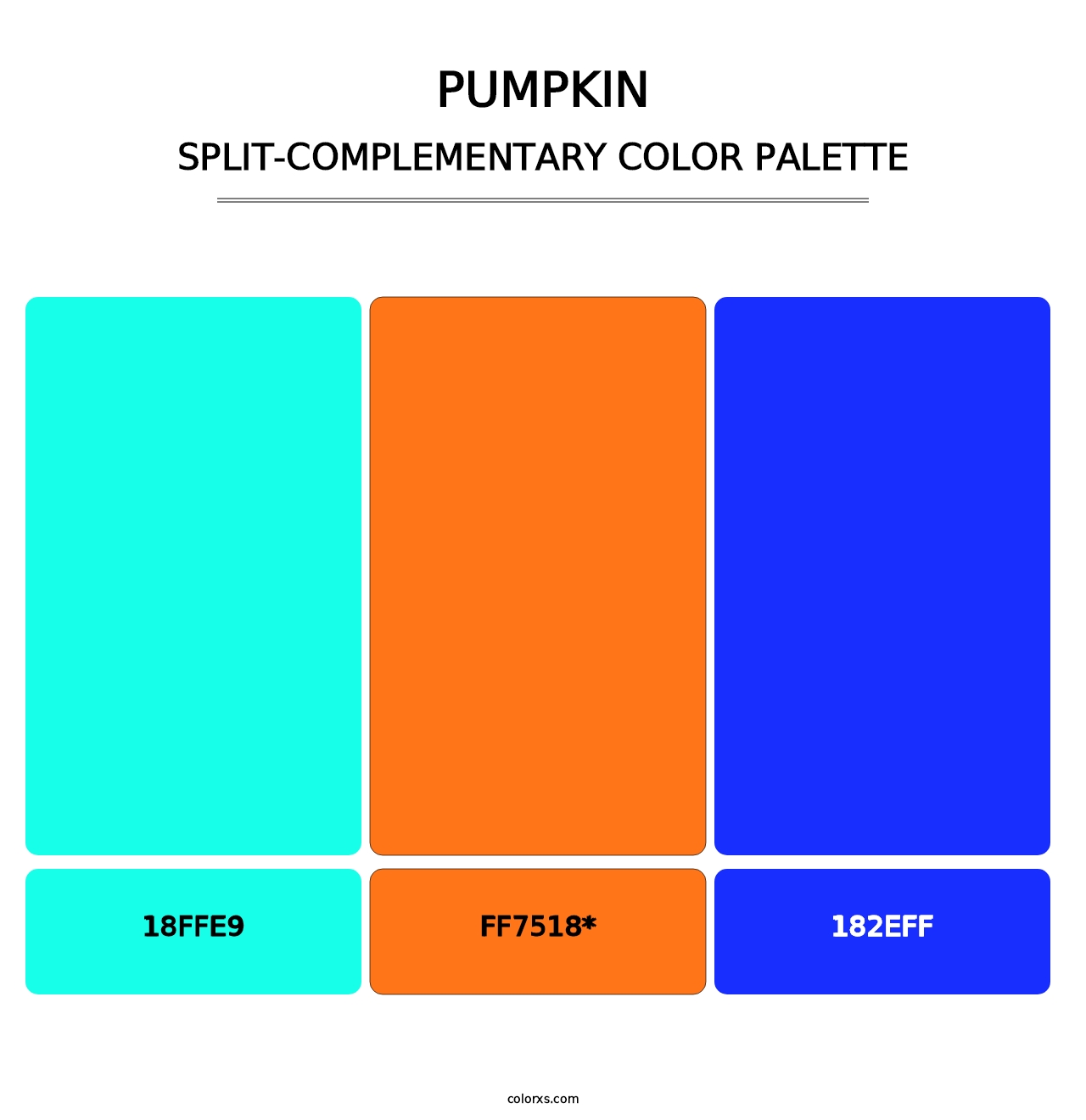 Pumpkin - Split-Complementary Color Palette