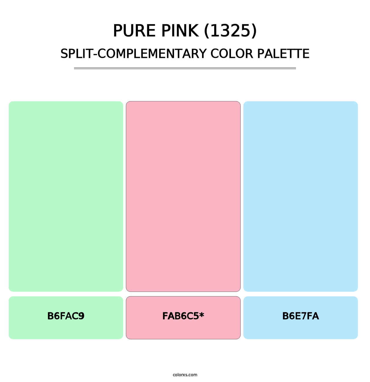 Pure Pink (1325) - Split-Complementary Color Palette