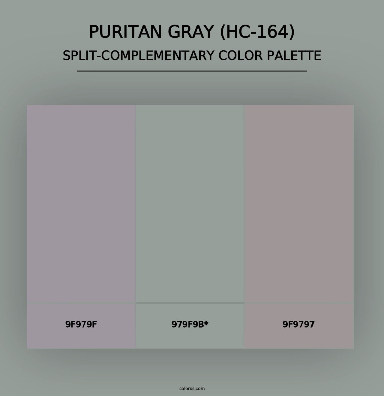 Puritan Gray (HC-164) - Split-Complementary Color Palette