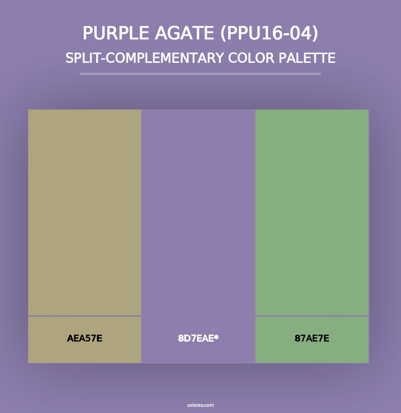 Purple Agate (PPU16-04) - Split-Complementary Color Palette