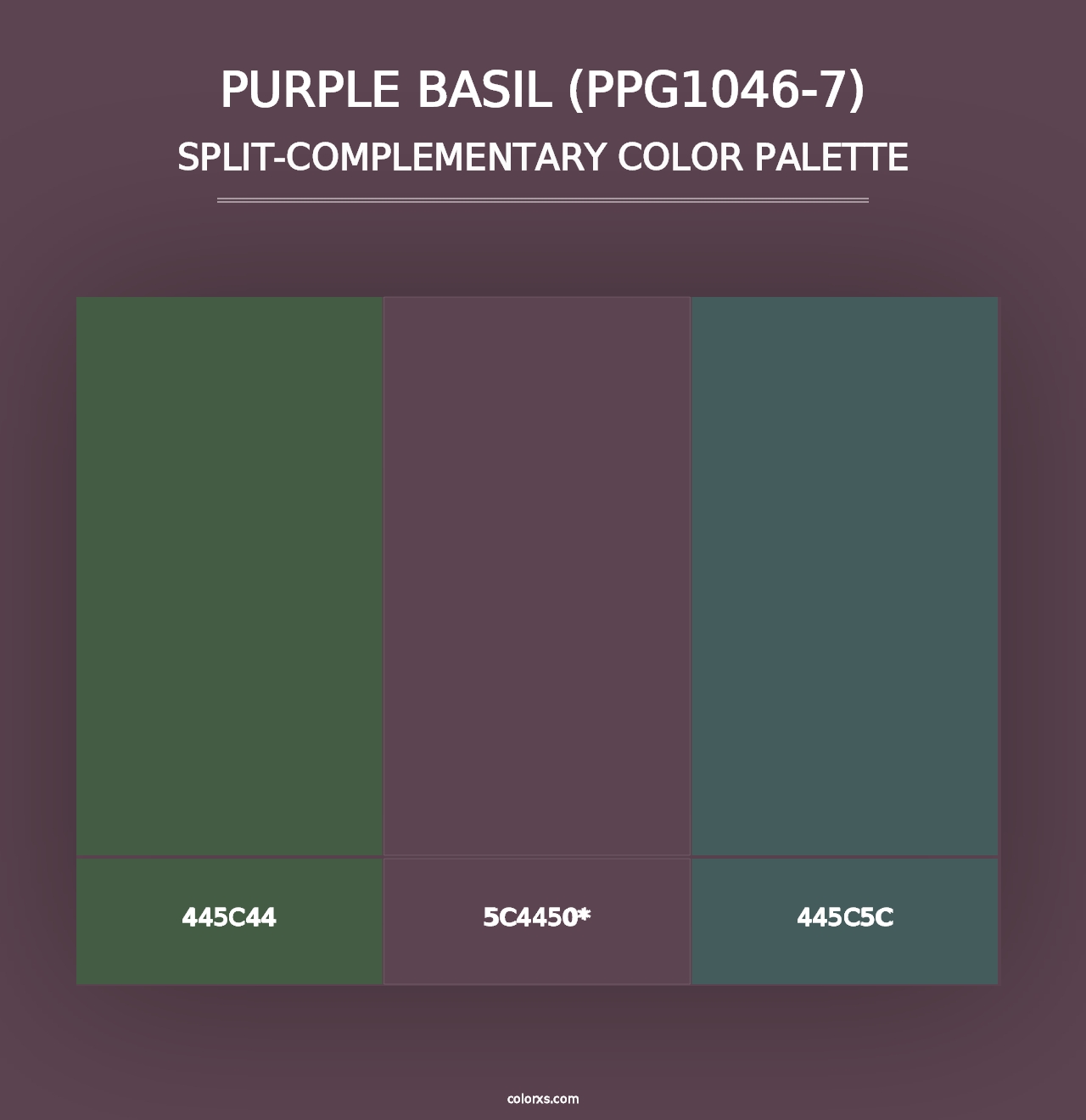 Purple Basil (PPG1046-7) - Split-Complementary Color Palette