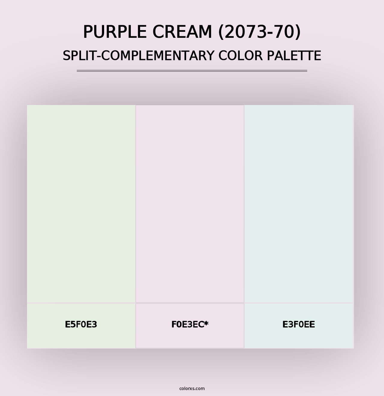 Purple Cream (2073-70) - Split-Complementary Color Palette