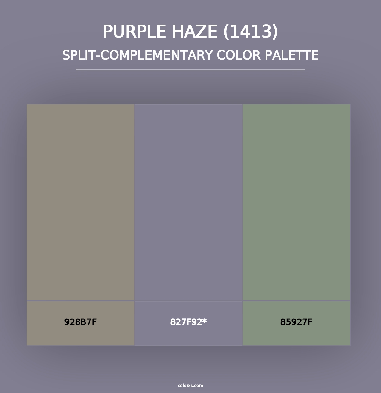 Purple Haze (1413) - Split-Complementary Color Palette