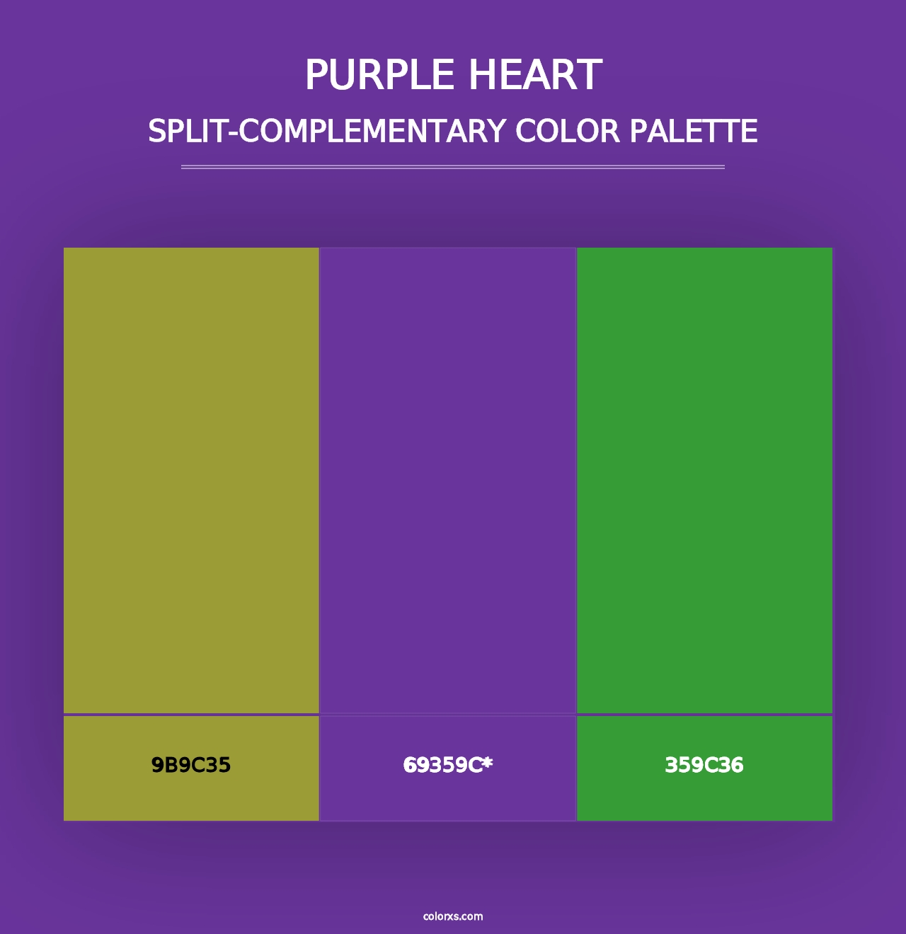 Purple Heart - Split-Complementary Color Palette