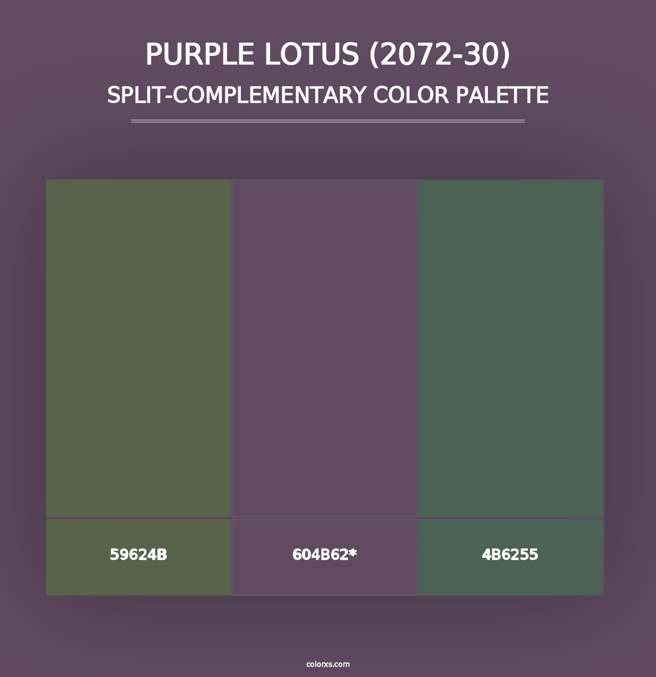 Purple Lotus (2072-30) - Split-Complementary Color Palette