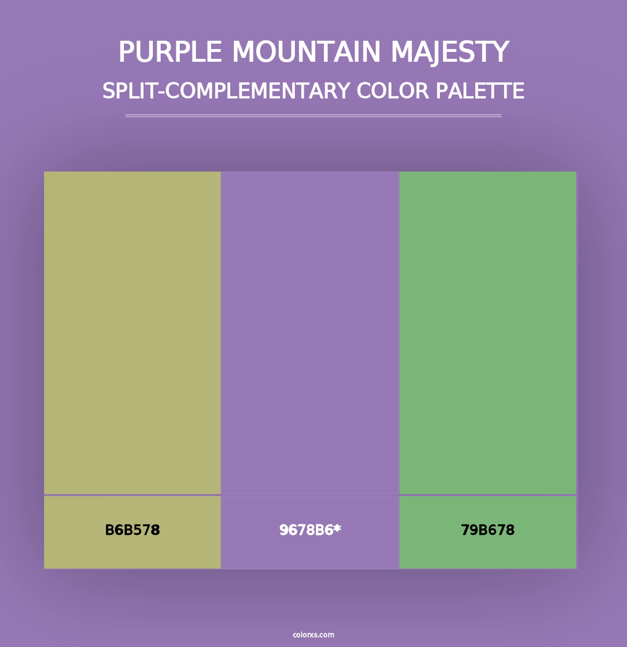 Purple Mountain majesty - Split-Complementary Color Palette