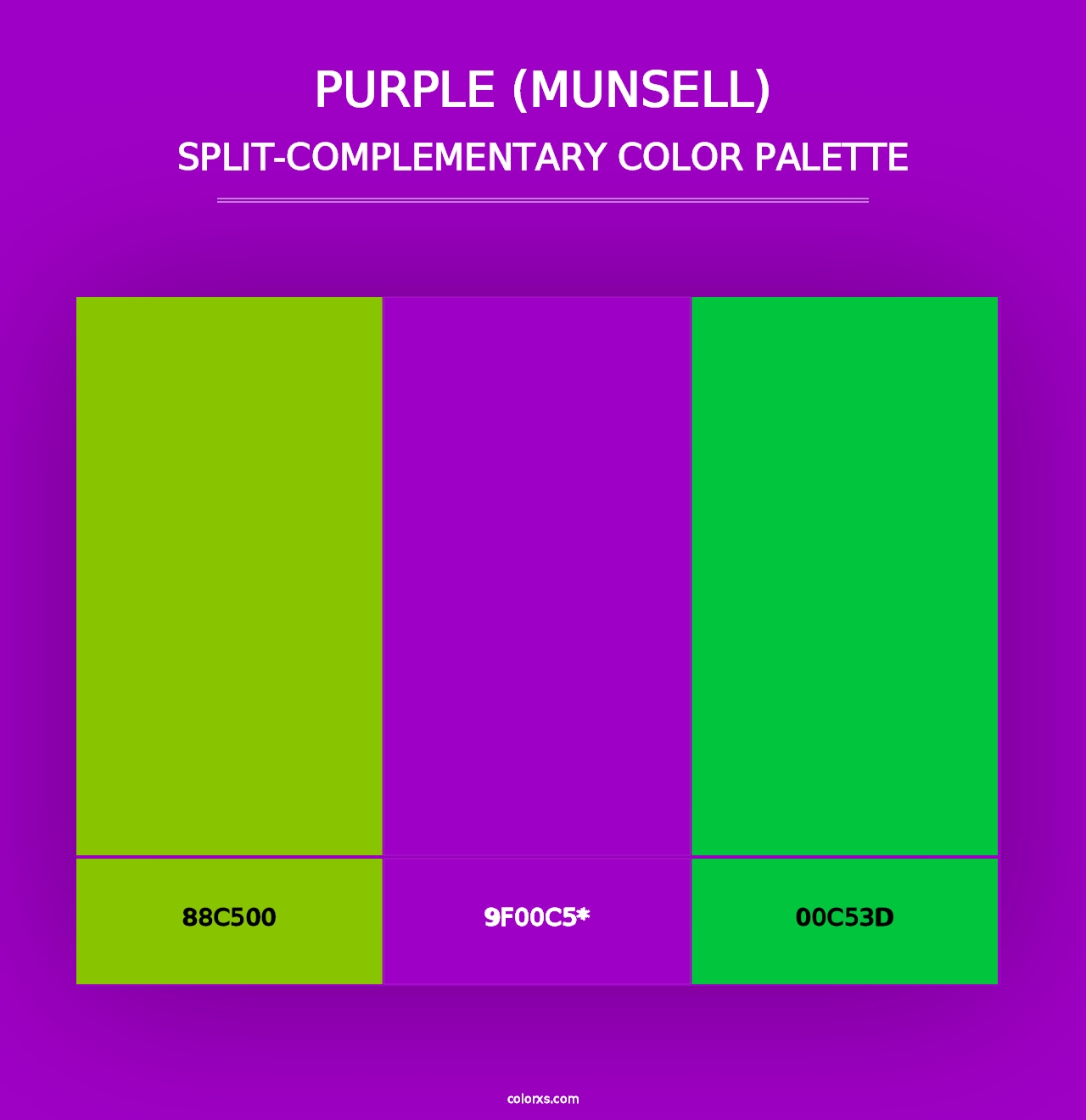 Purple (Munsell) - Split-Complementary Color Palette