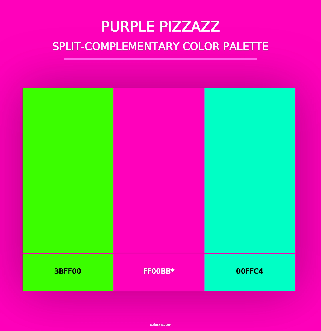 Purple Pizzazz - Split-Complementary Color Palette