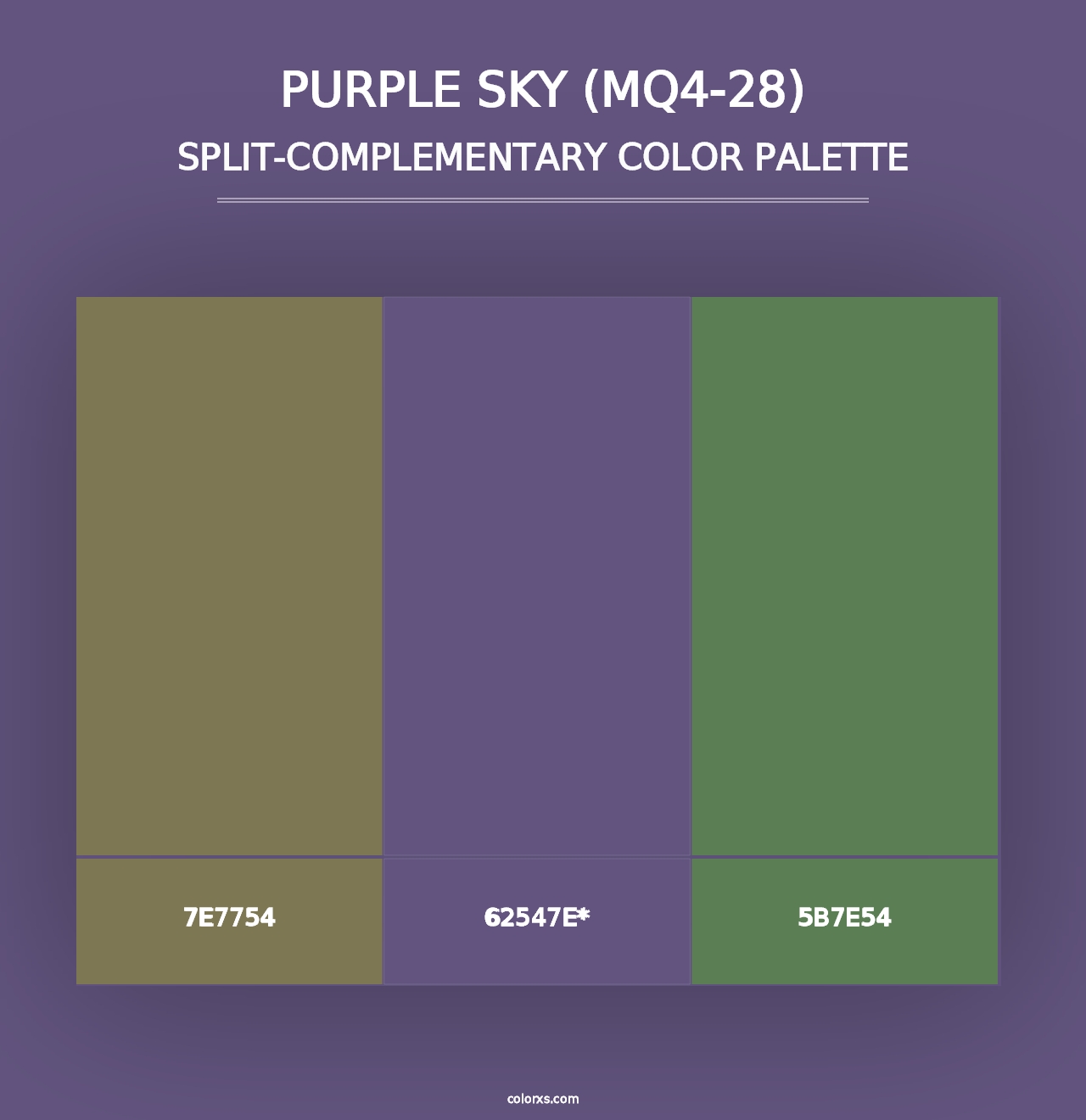 Purple Sky (MQ4-28) - Split-Complementary Color Palette