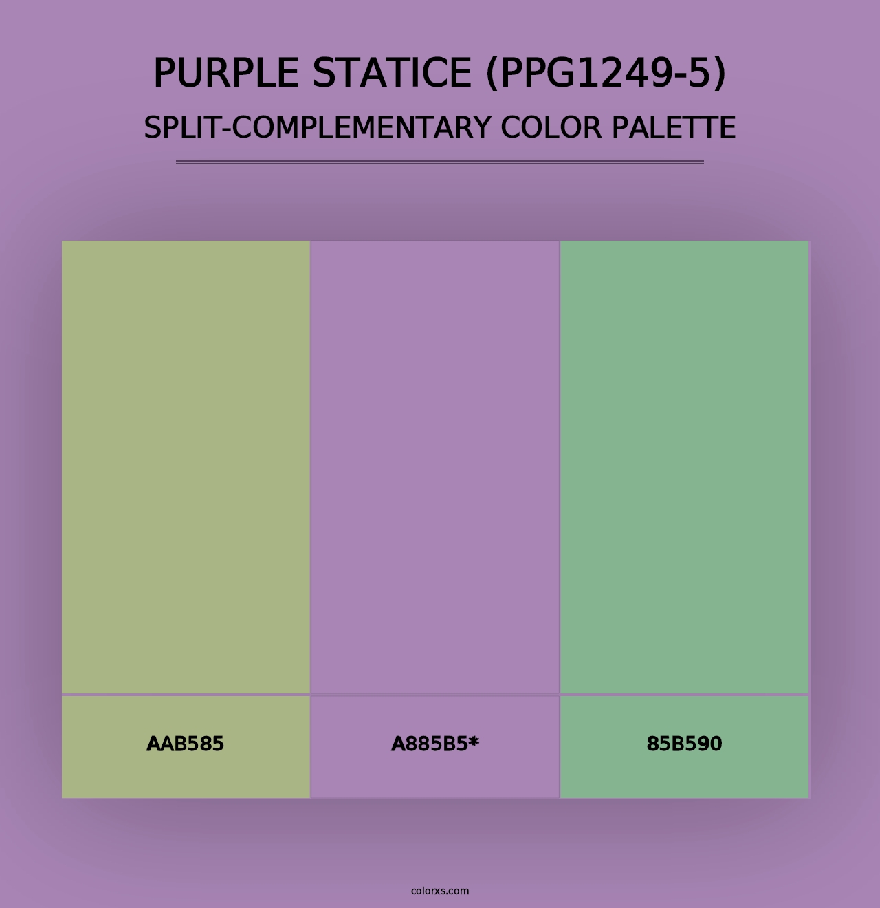 Purple Statice (PPG1249-5) - Split-Complementary Color Palette