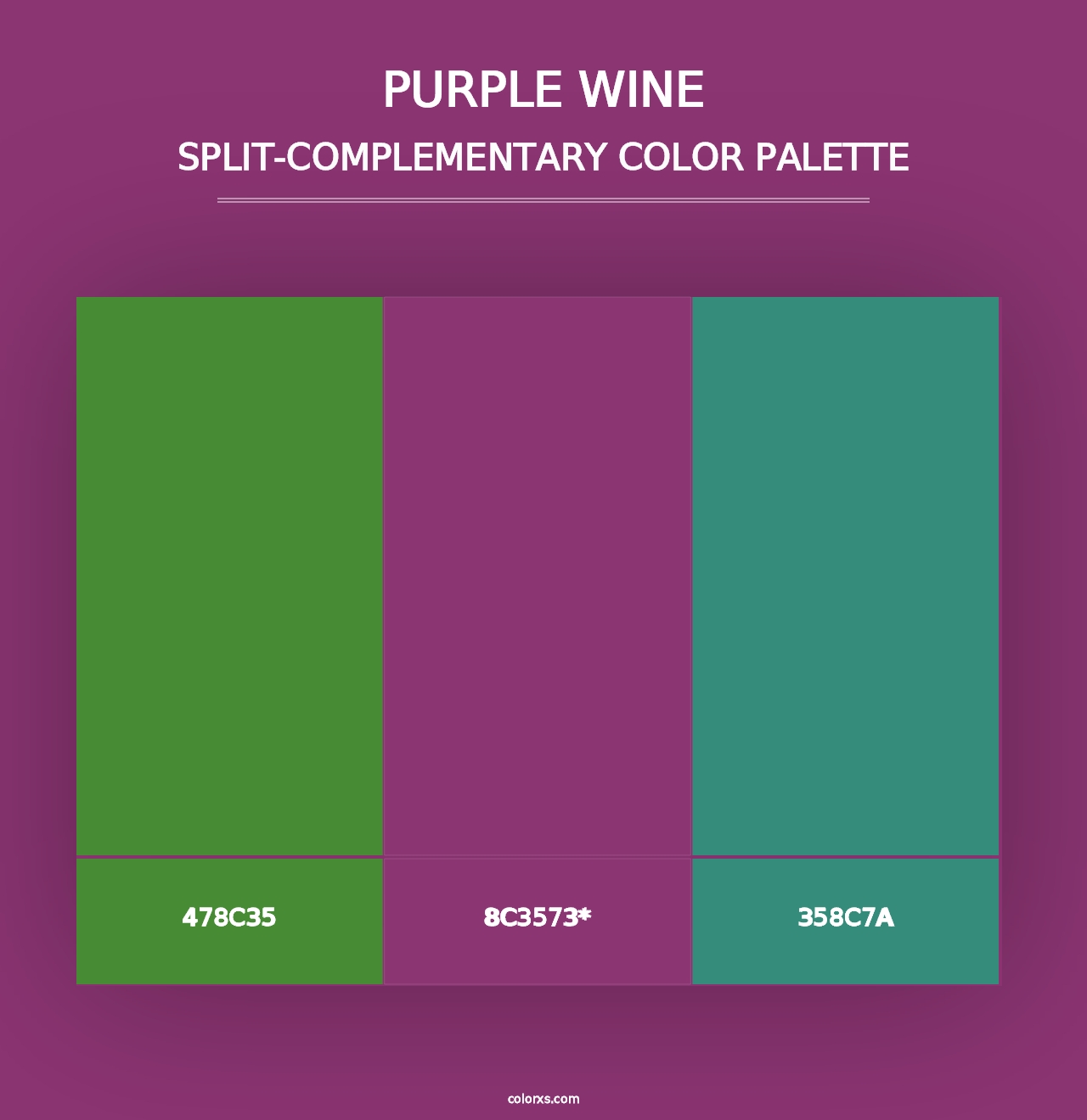 Purple Wine - Split-Complementary Color Palette