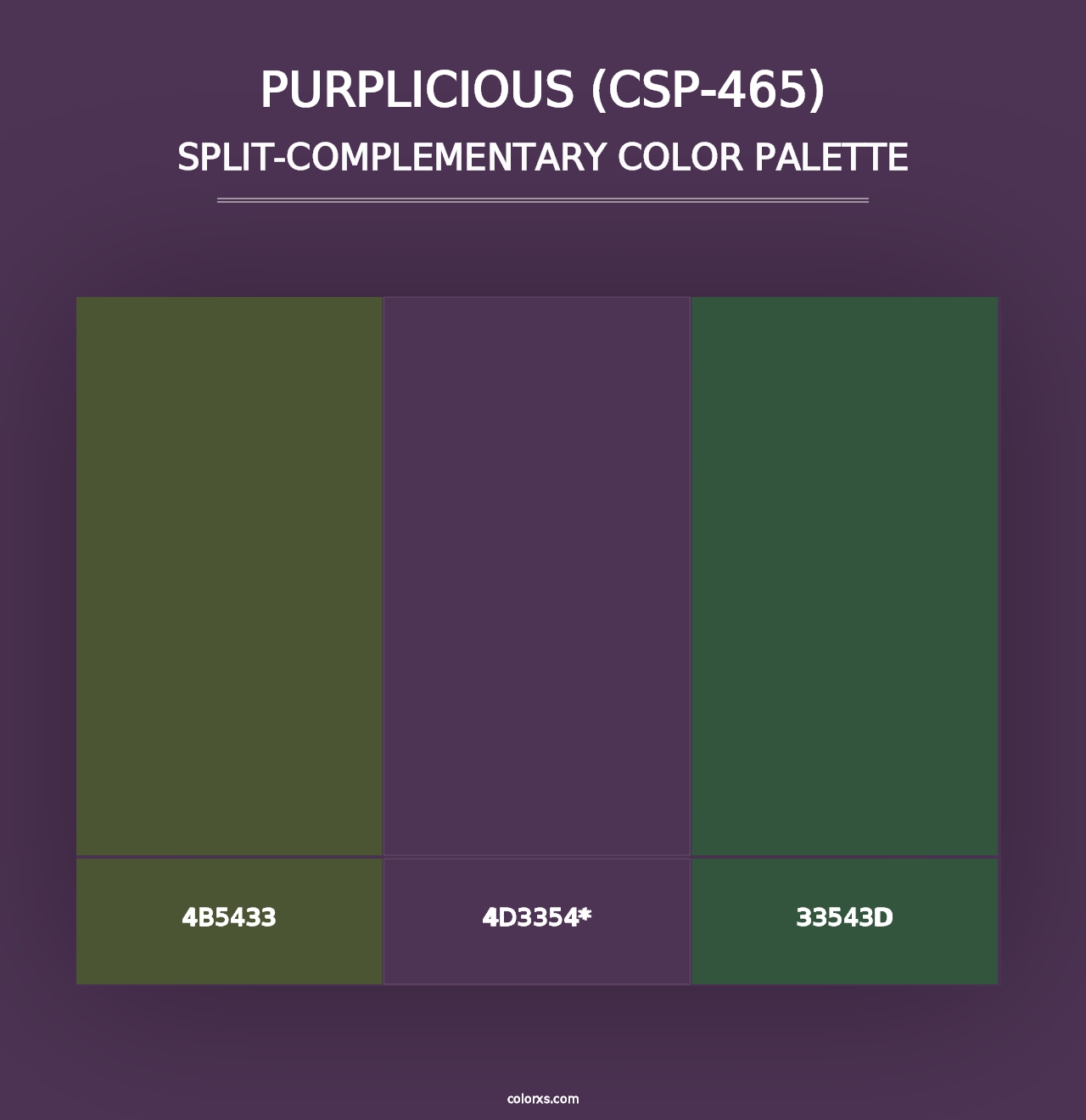 Purplicious (CSP-465) - Split-Complementary Color Palette