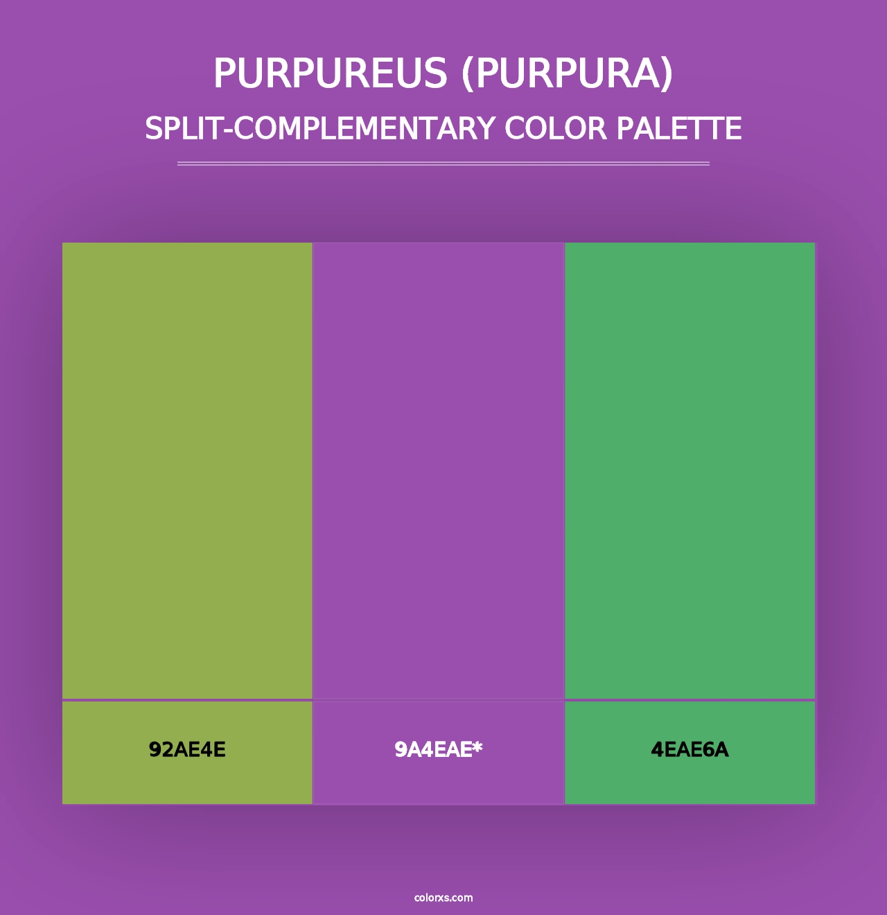 Purpureus (Purpura) - Split-Complementary Color Palette