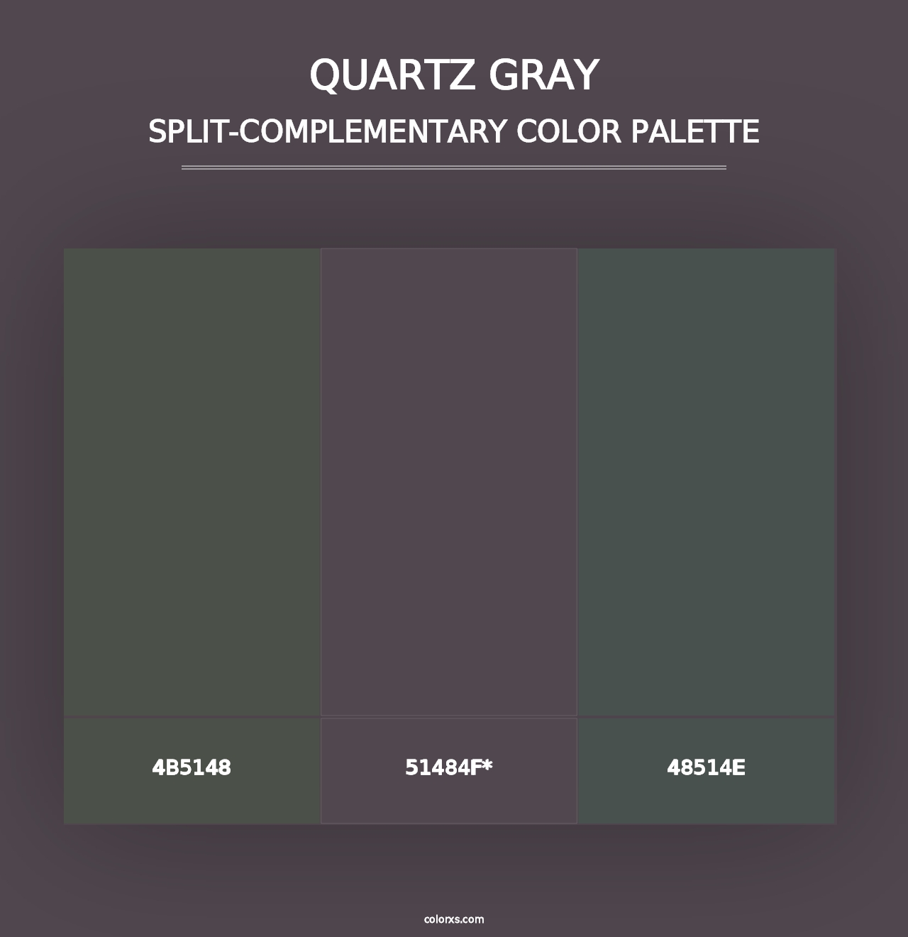 Quartz Gray - Split-Complementary Color Palette