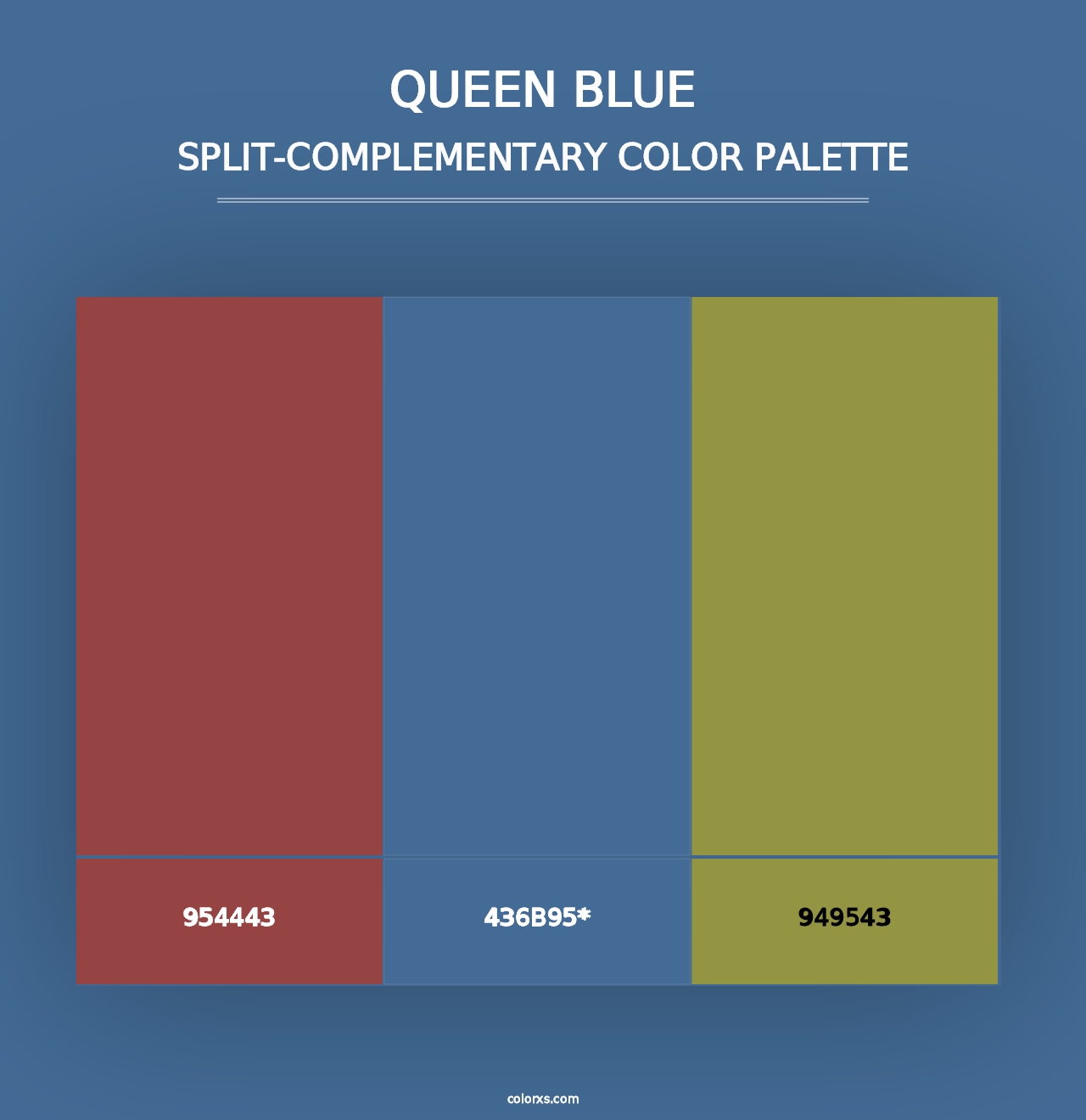 Queen Blue - Split-Complementary Color Palette