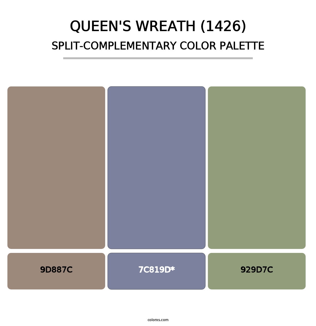 Queen's Wreath (1426) - Split-Complementary Color Palette