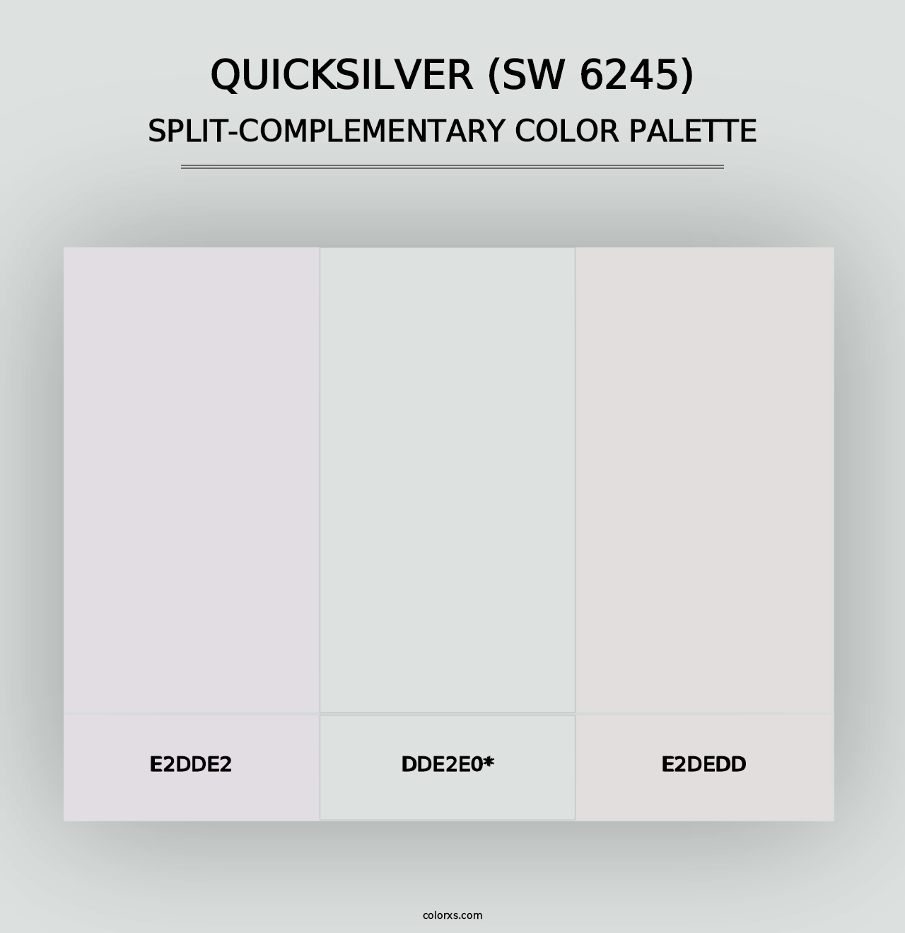 Quicksilver (SW 6245) - Split-Complementary Color Palette