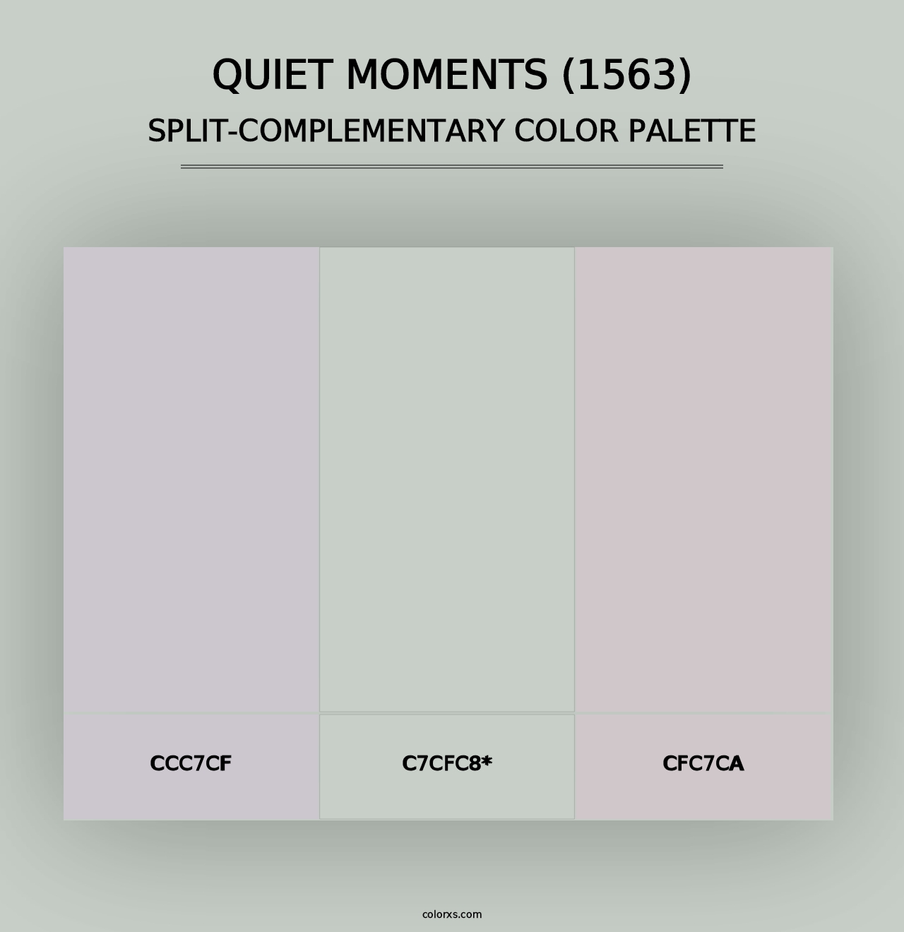 Quiet Moments (1563) - Split-Complementary Color Palette