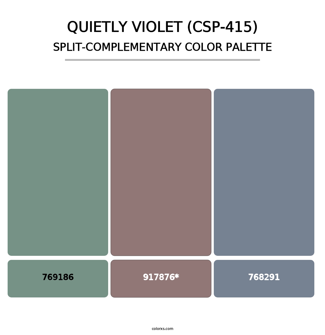 Quietly Violet (CSP-415) - Split-Complementary Color Palette