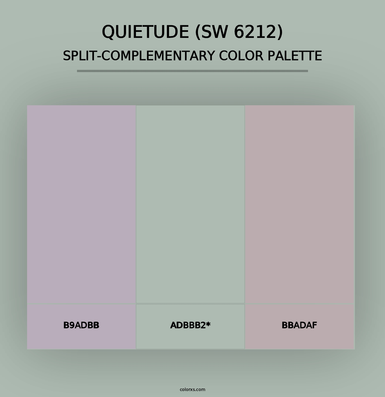 Quietude (SW 6212) - Split-Complementary Color Palette