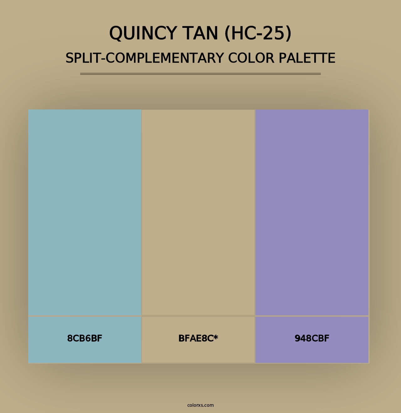 Quincy Tan (HC-25) - Split-Complementary Color Palette