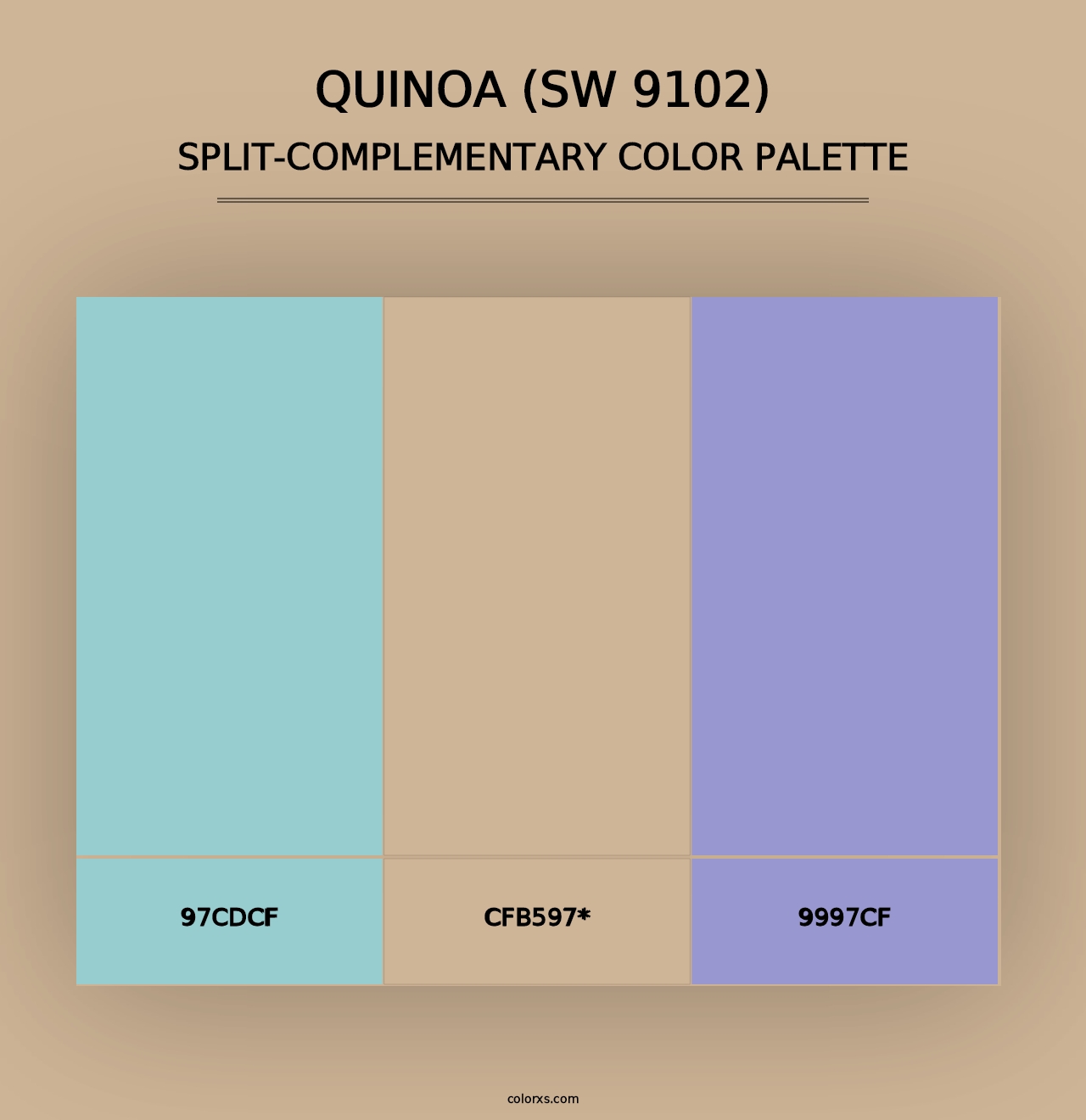 Quinoa (SW 9102) - Split-Complementary Color Palette