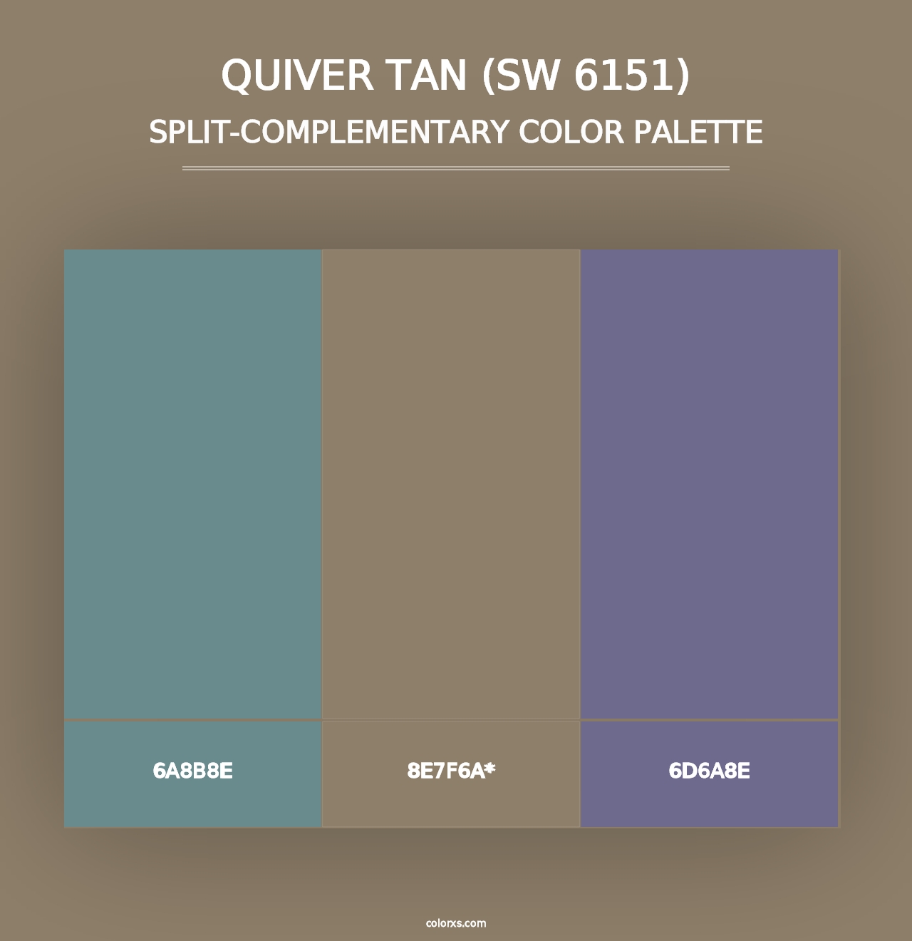 Quiver Tan (SW 6151) - Split-Complementary Color Palette