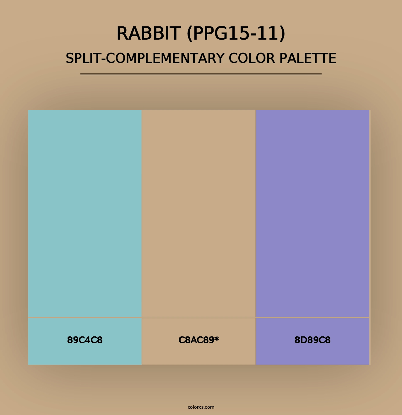 Rabbit (PPG15-11) - Split-Complementary Color Palette