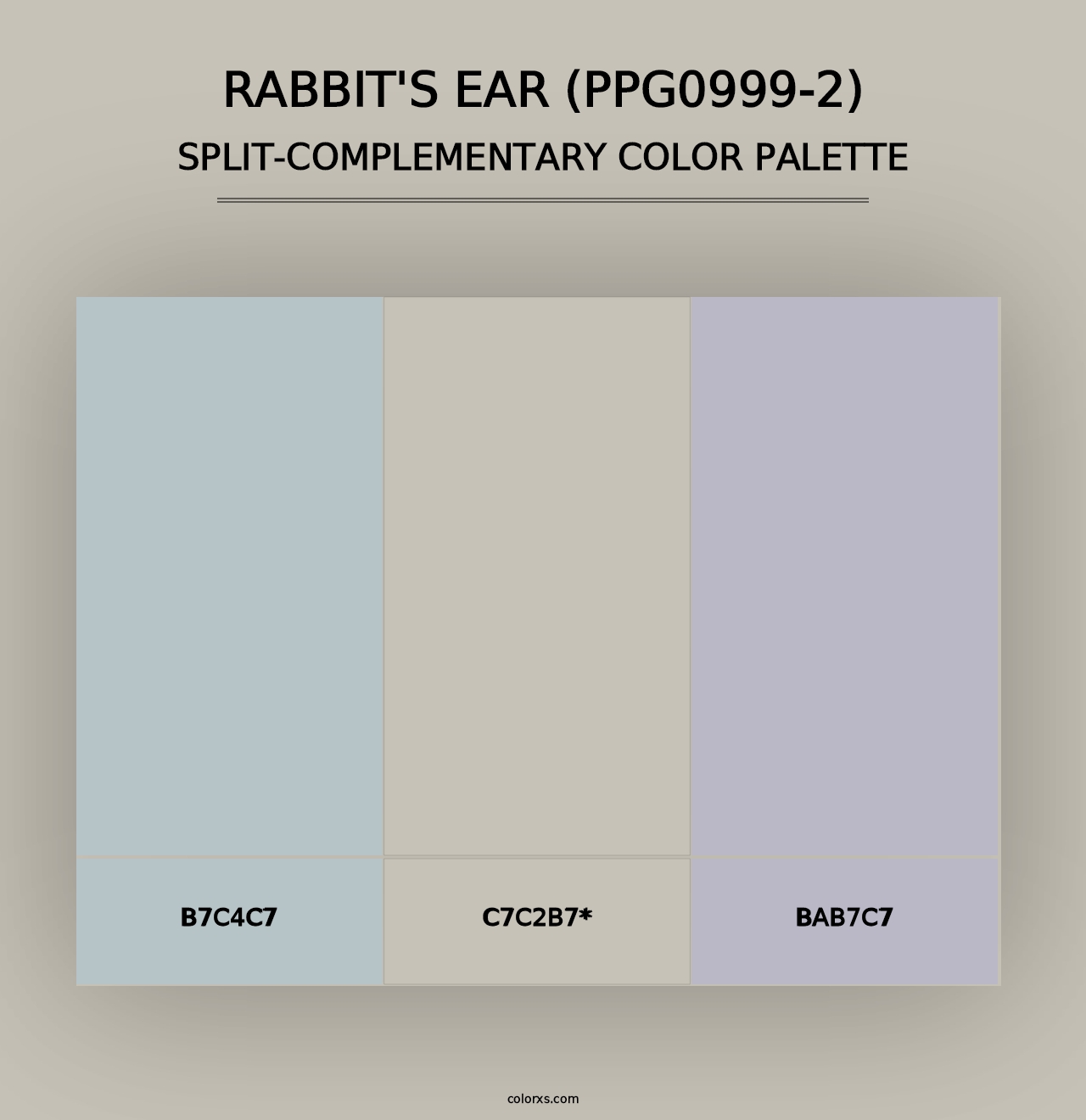 Rabbit's Ear (PPG0999-2) - Split-Complementary Color Palette