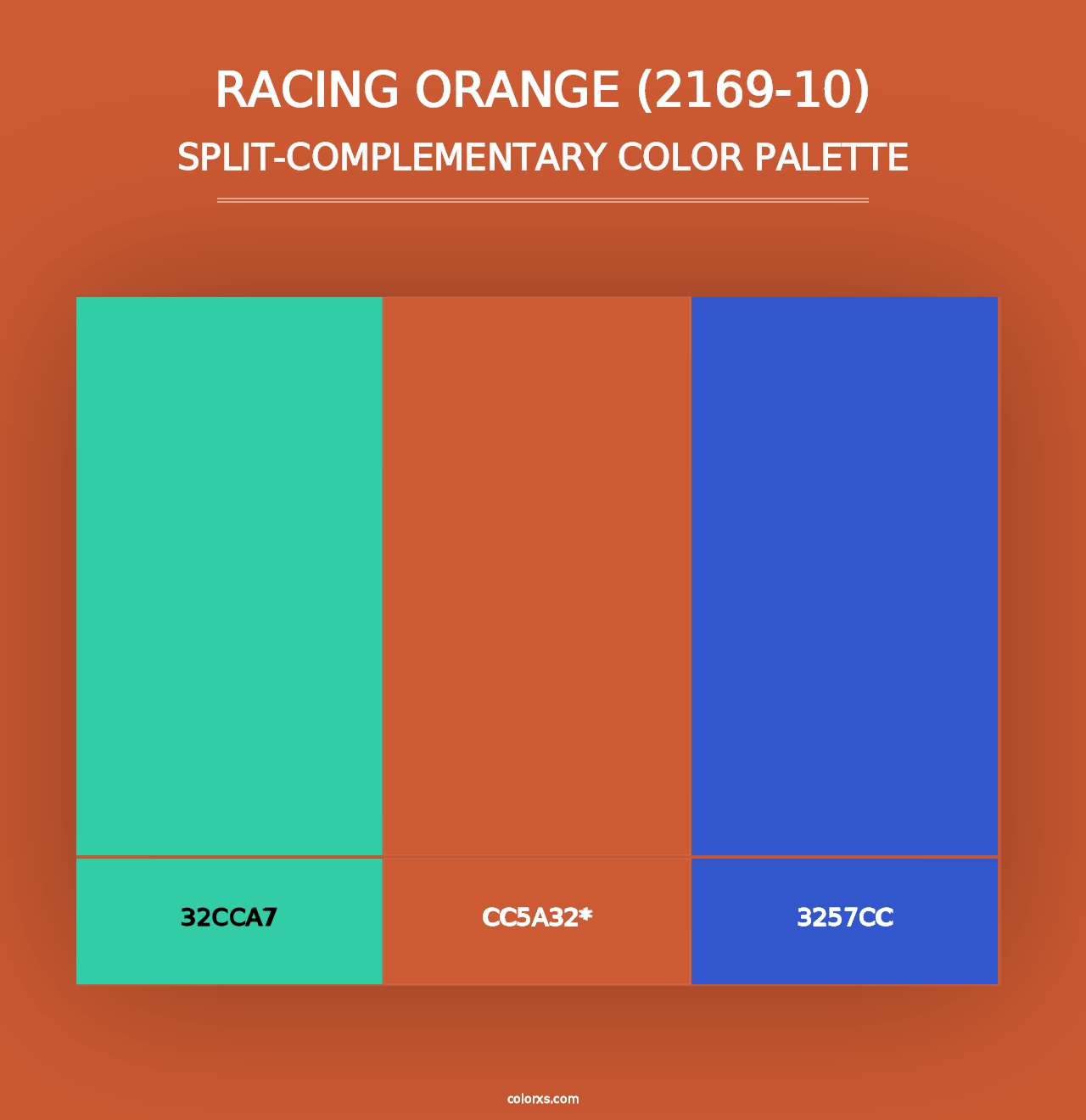 Racing Orange (2169-10) - Split-Complementary Color Palette