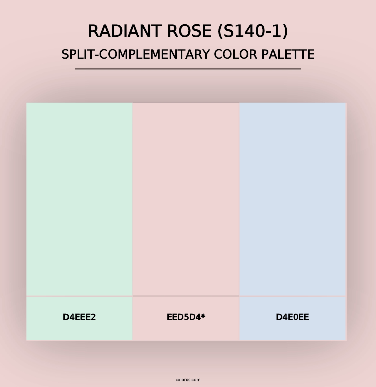 Radiant Rose (S140-1) - Split-Complementary Color Palette