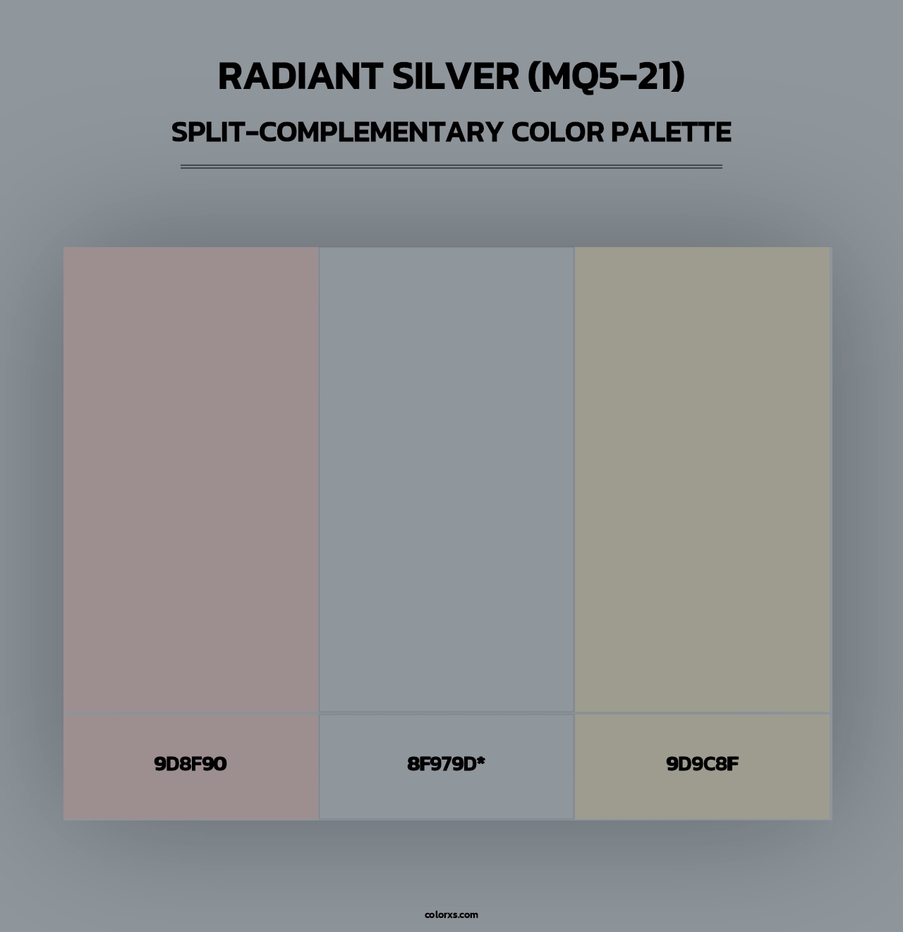 Radiant Silver (MQ5-21) - Split-Complementary Color Palette