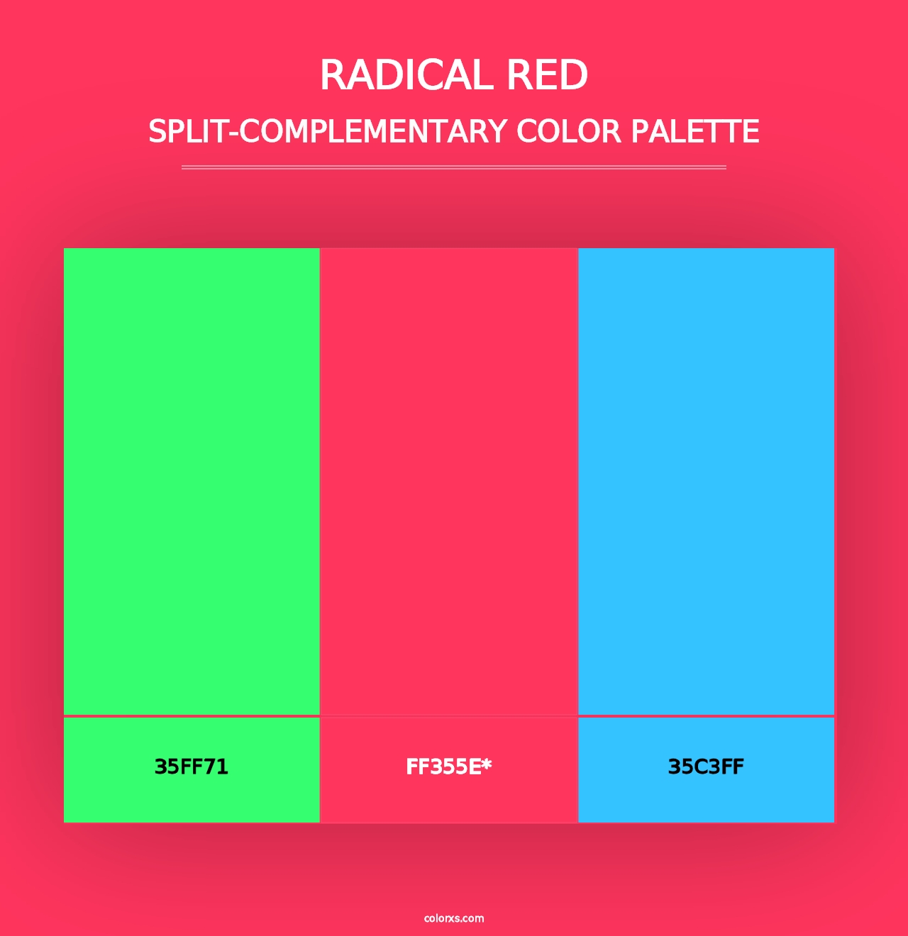 Radical Red - Split-Complementary Color Palette