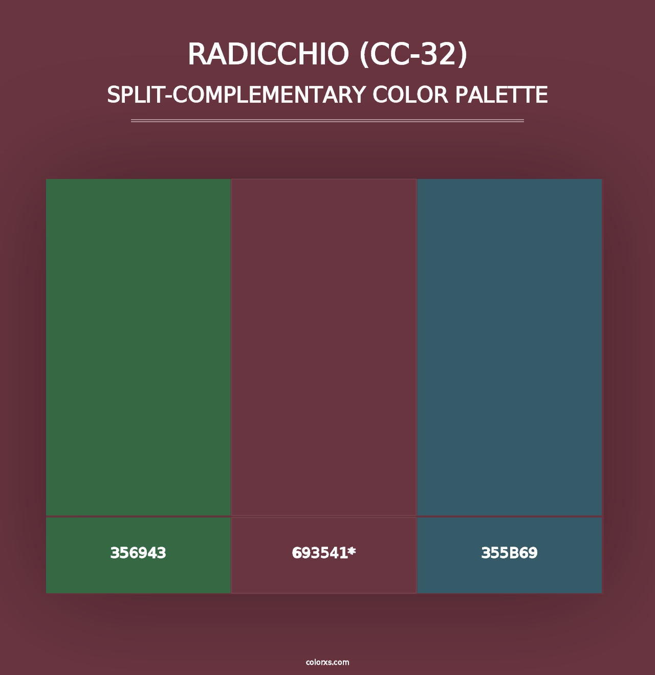 Radicchio (CC-32) - Split-Complementary Color Palette