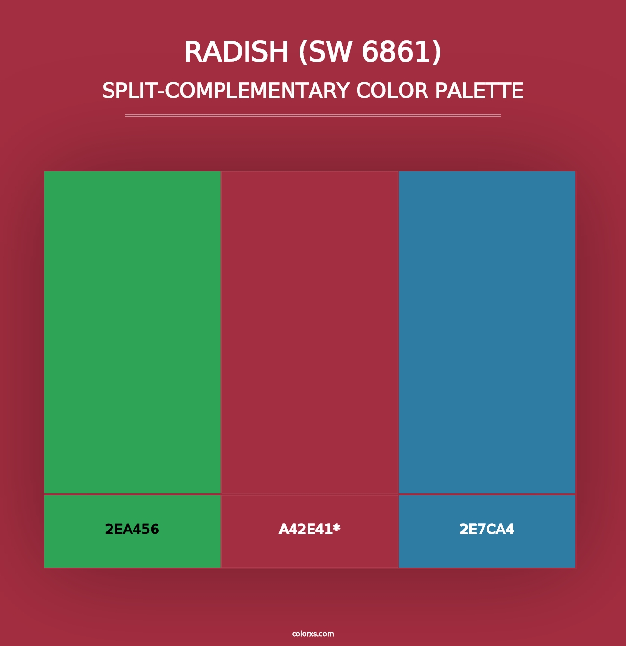 Radish (SW 6861) - Split-Complementary Color Palette