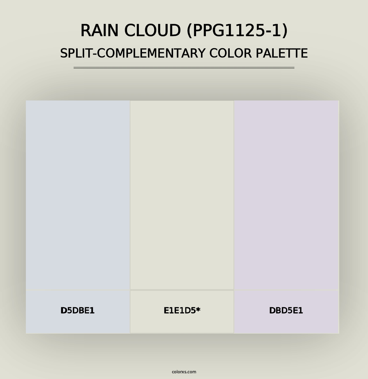 Rain Cloud (PPG1125-1) - Split-Complementary Color Palette