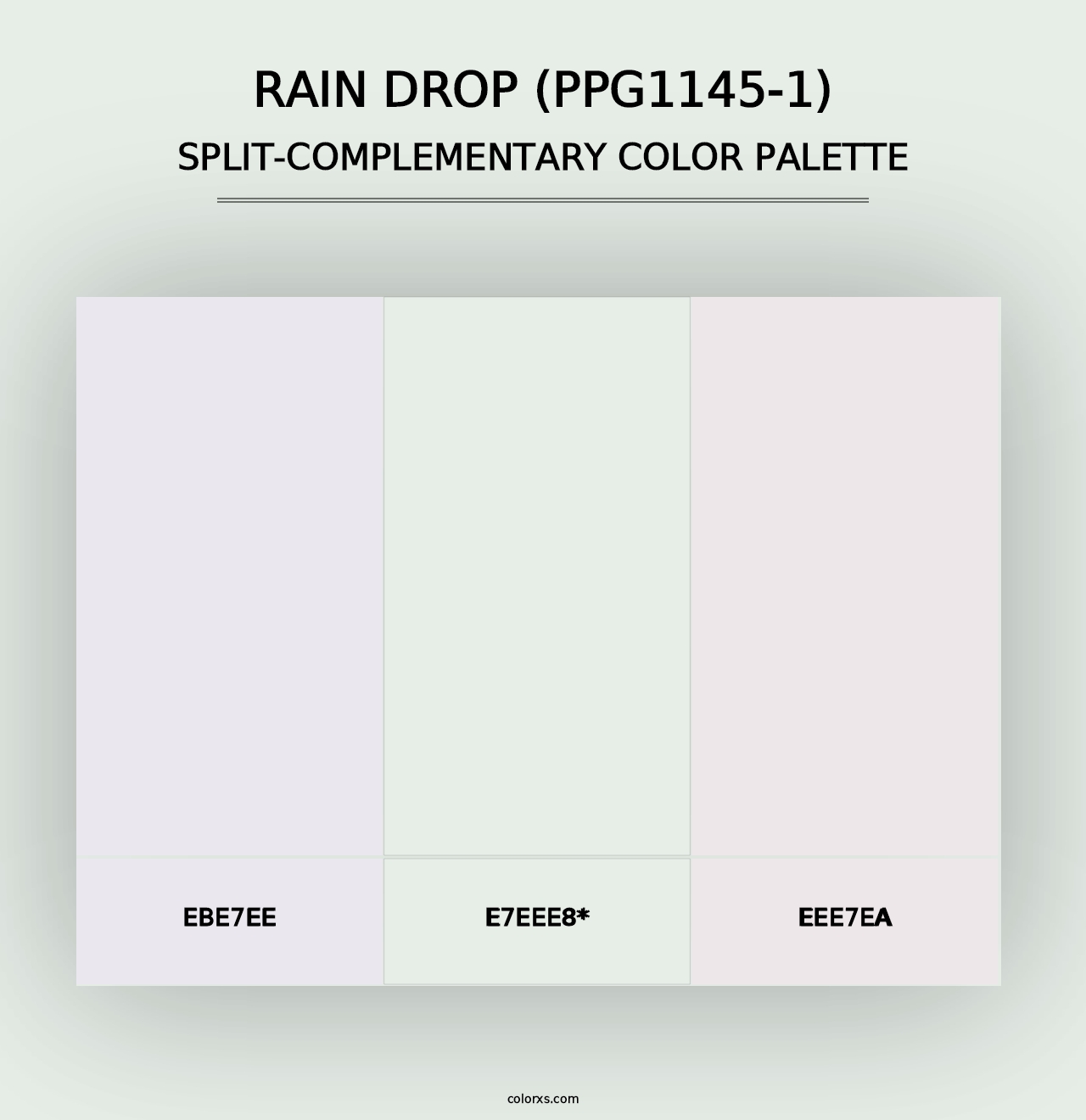 Rain Drop (PPG1145-1) - Split-Complementary Color Palette