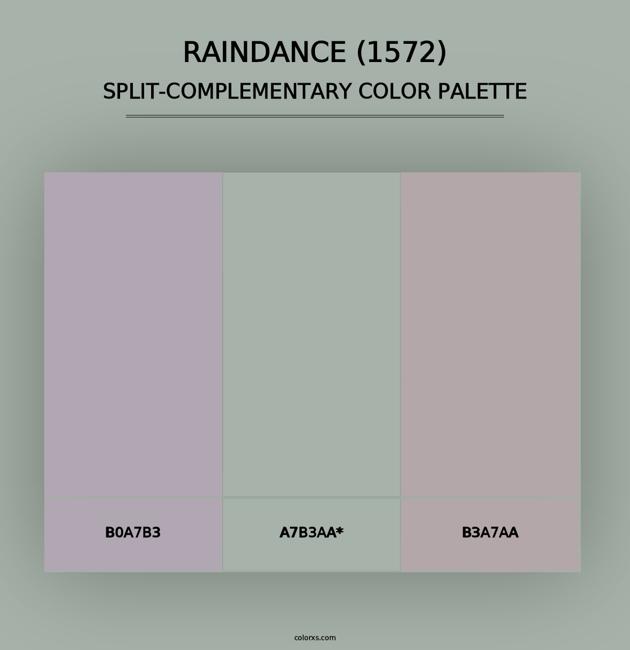 Raindance (1572) - Split-Complementary Color Palette