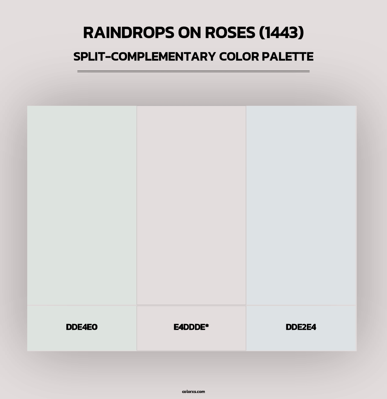 Raindrops on Roses (1443) - Split-Complementary Color Palette