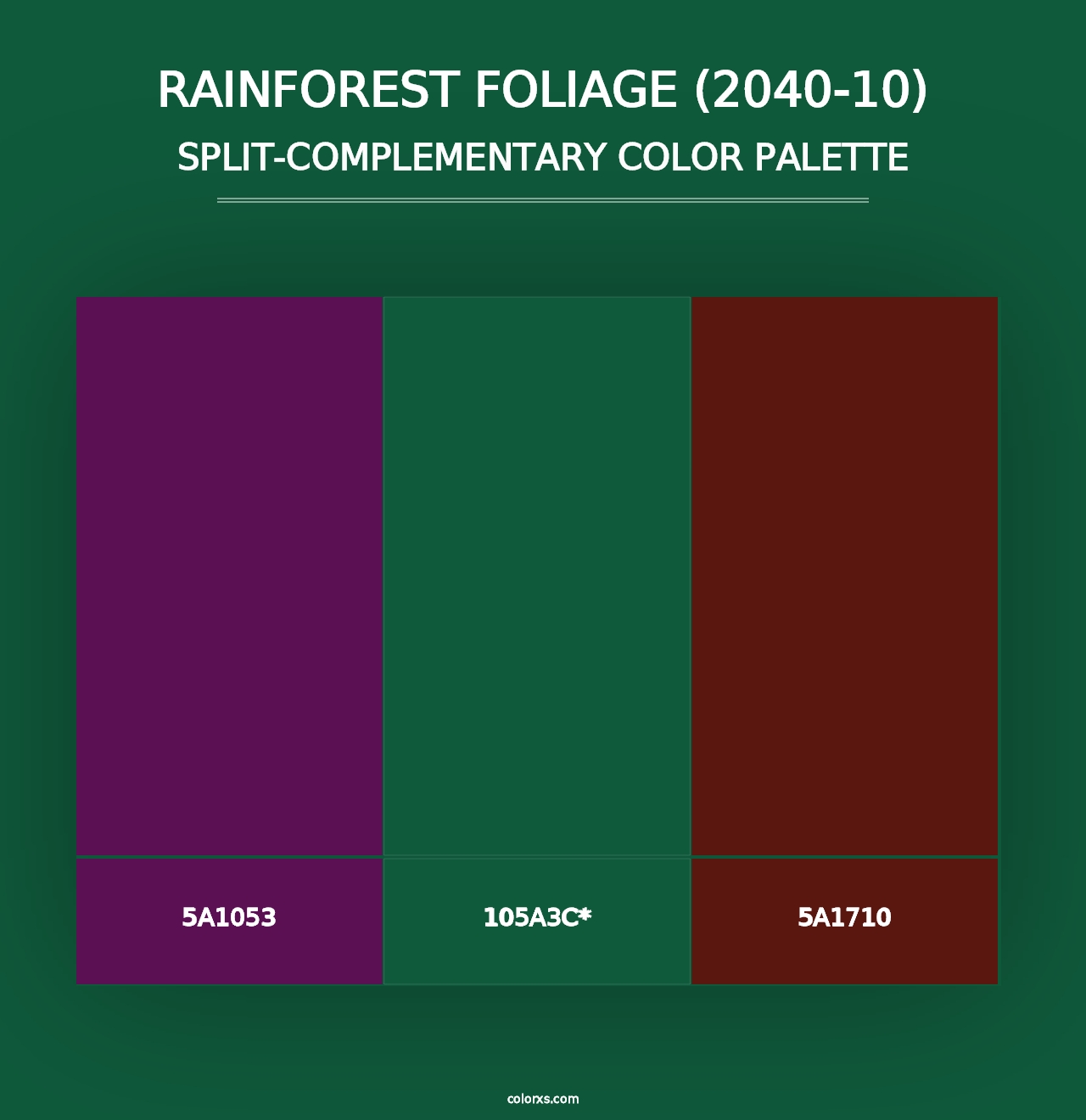 Rainforest Foliage (2040-10) - Split-Complementary Color Palette