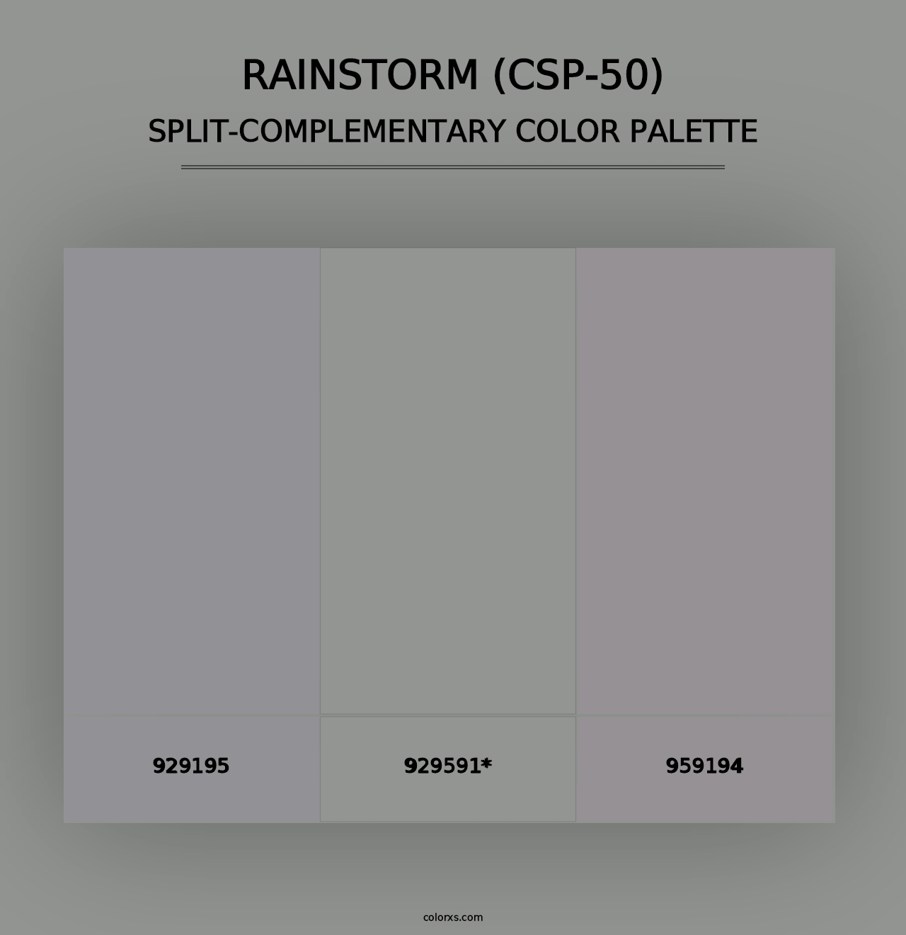 Rainstorm (CSP-50) - Split-Complementary Color Palette