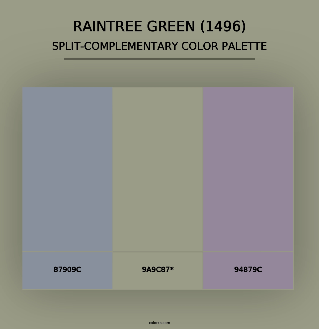 Raintree Green (1496) - Split-Complementary Color Palette