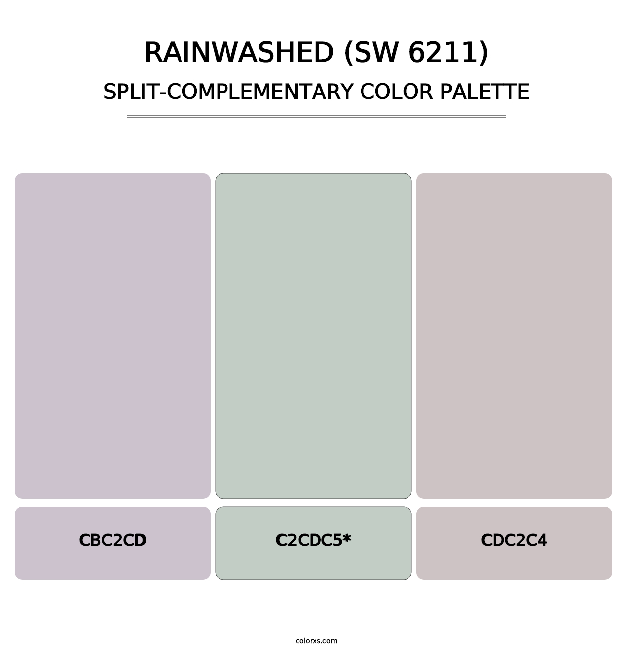 Rainwashed (SW 6211) - Split-Complementary Color Palette