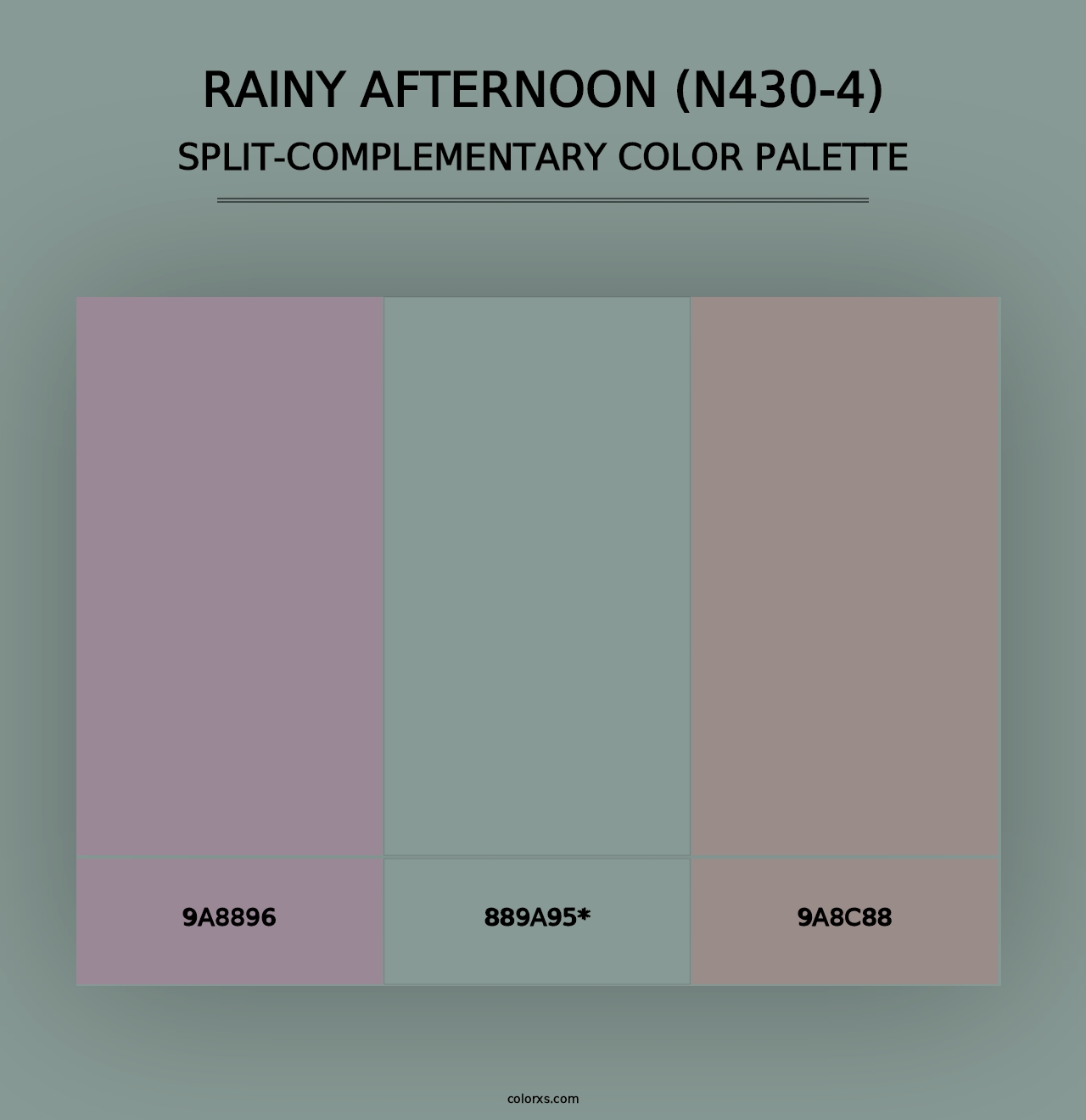 Rainy Afternoon (N430-4) - Split-Complementary Color Palette