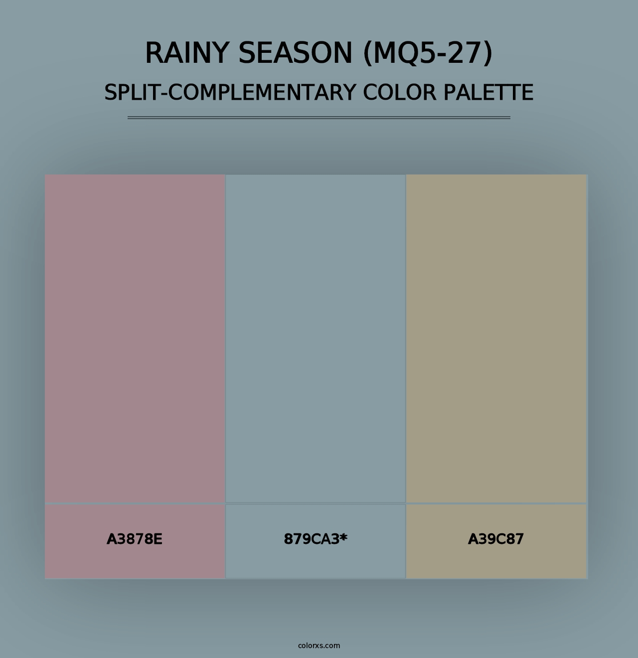 Rainy Season (MQ5-27) - Split-Complementary Color Palette